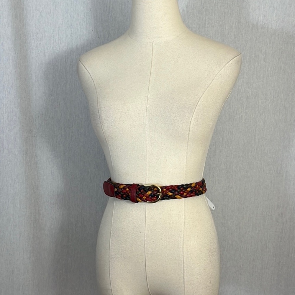 Luigi Lanatta vintage braided multi-colored belt Made in Italy